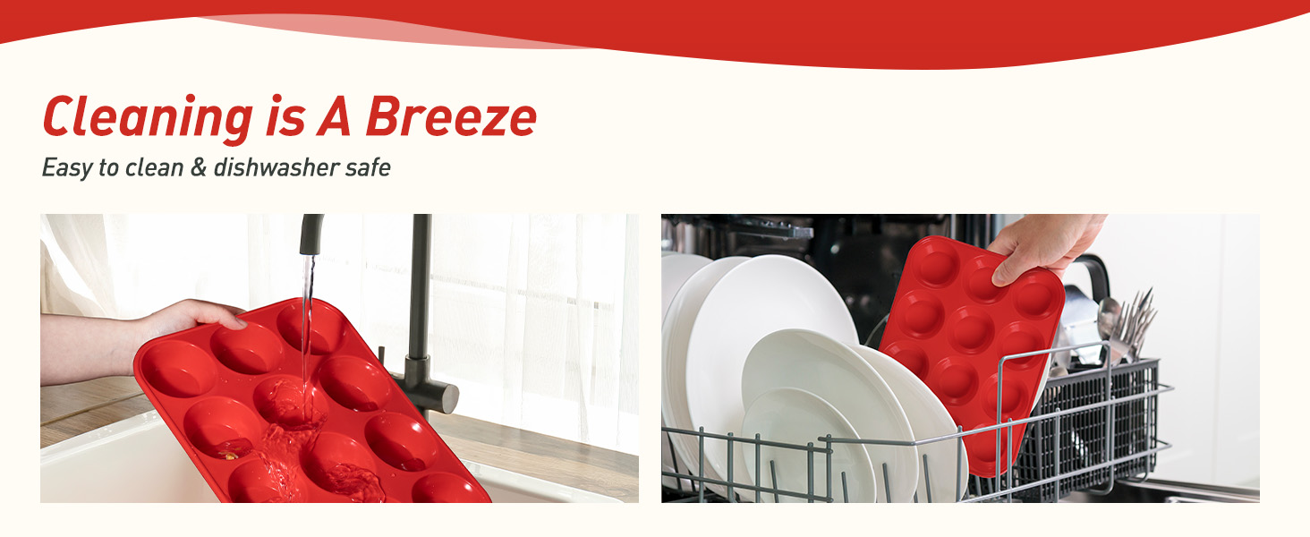 2 Pack 12 Cups Silicone Muffin Pan with Metal Reinforced Frame Regular Size Silicone Molds Cupcake Cake Baking Pans Cookie Baking Chocoflan Cupcake Mold Nonstick Muffin Tin Home Baking Supplies