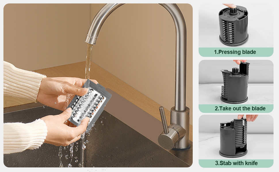 Upgraded Electric Cheese Shredder, Automatic Cheese Grater Electric with 6 Interchangeable Blades, 6 in 1 Electric Cheese Grater for Cheese, Fruits, and Vegetables