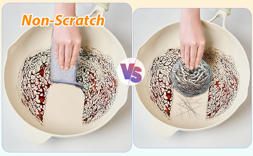 2025 New Multipurpose Wire Dishwashing Rags for Wet and Dry, Metal Scrubbing Pads Sponge Cloths Towels Clean, Non-Scratch Wire Dishcloth for Home Kitchen Dishes, Sinks (5 Pcs)