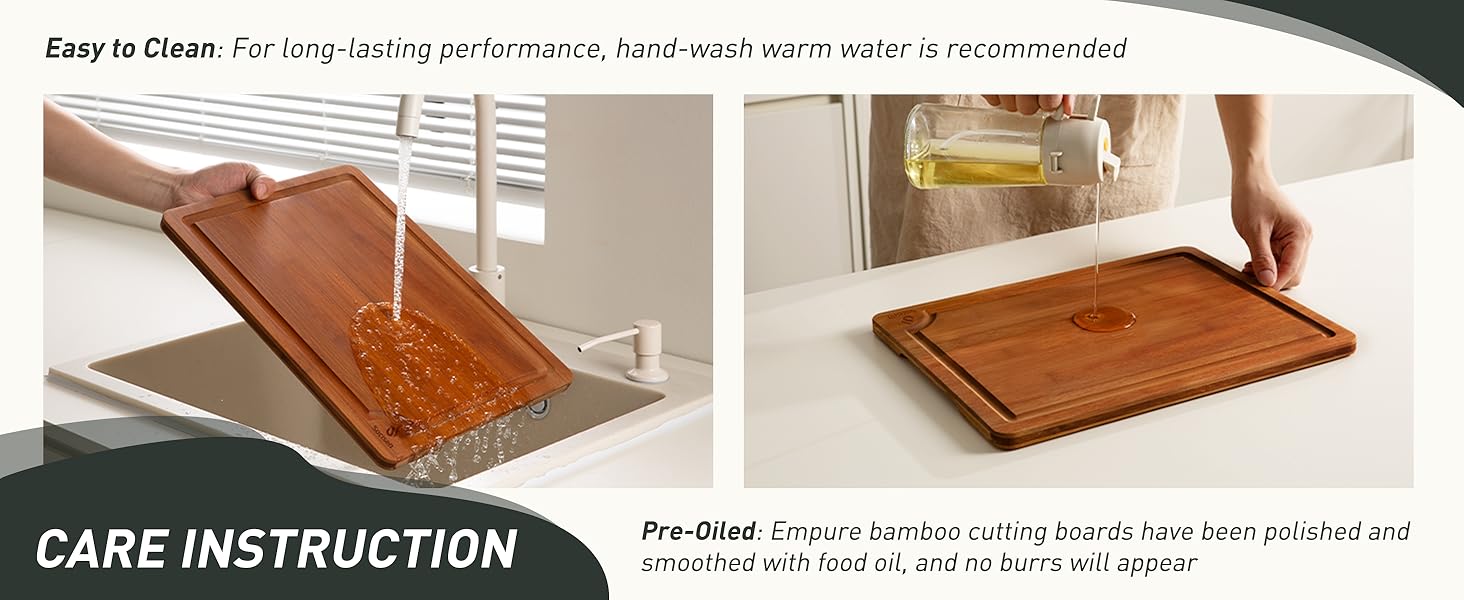 3 Packs Bamboo Cutting Board Set with Non Slip Feet Holder and Over Sink Nice Solid Thick Wood Juice Groove Chopping Board Extra Large Big Small Best Hardwood Kitchen Organic Vegetable Meat BBQ Kit