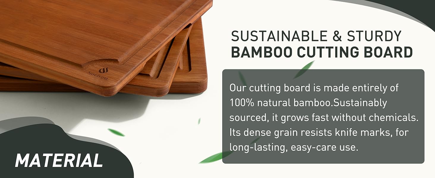 3 Packs Bamboo Cutting Board Set with Non Slip Feet Holder and Over Sink Nice Solid Thick Wood Juice Groove Chopping Board Extra Large Big Small Best Hardwood Kitchen Organic Vegetable Meat BBQ Kit