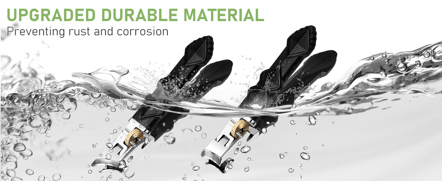 Toenail Clippers for Thick Toenails, Wide Jaw Opening Nail Clippers for Men, Heavy Duty Ingrown Toenail Clippers Nail Cutters, Ultra Sharp Slanted Nail Clippers with Long Handle