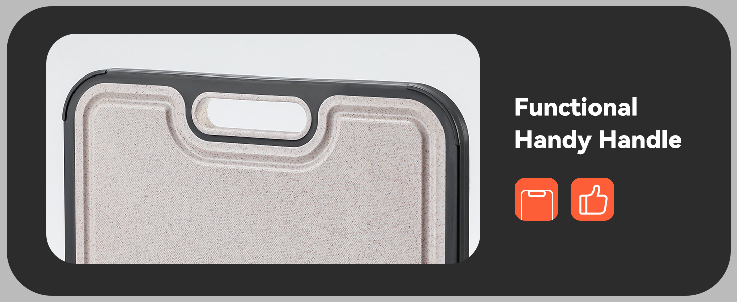 Titanium Cutting Board, Double Sided Cutting Boards for kitchen, Pure Titanium and Wheat Straw PP, Food-Grade, non Toxic - Easy to Clean