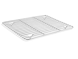 Homikit Baking Sheet with Rack, 9x13 Stainless Steel Quarter Sheet Pan with Wire Cooling Rack Set for Toaster Oven Roasting, Metal Bacon Cookie Trays Nonstick & Rust Free, Dishwasher Safe