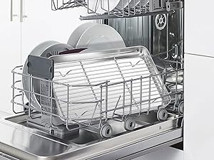 Homikit Baking Sheet with Rack, 9x13 Stainless Steel Quarter Sheet Pan with Wire Cooling Rack Set for Toaster Oven Roasting, Metal Bacon Cookie Trays Nonstick & Rust Free, Dishwasher Safe