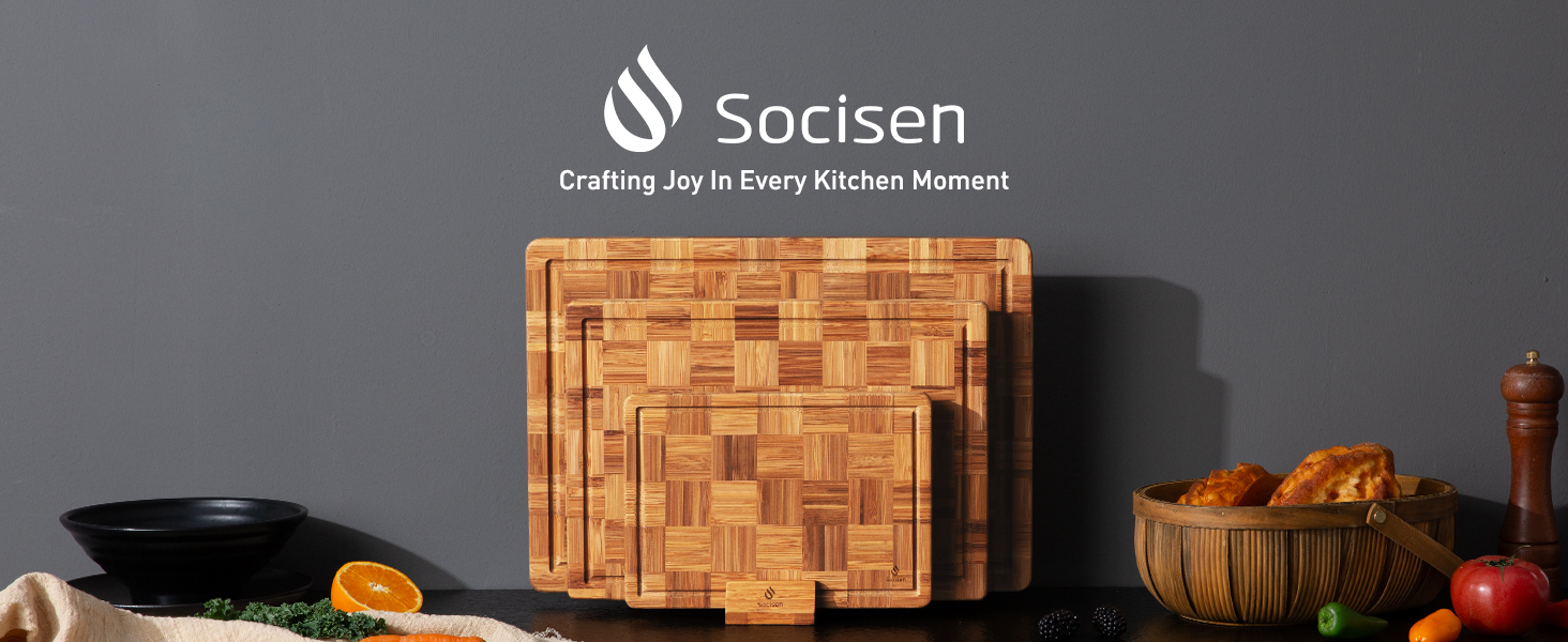 3 Pack Heavy Duty Bamboo Cutting Board Set Non Toxic Wooden Cutting Board for Kitchen Non Slip Solid End Grain Thick Wood Juice Groove Chopping Board Extra Large Butcher Block Best House Warming Gift