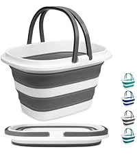Collapsible Cutting Board(2.11 Gal/8L), BBQ Prep Tub with Locking Lid, Foldable Camping Sink with Colander, Multifunction Dish Basin for Kitchen, Bowl, Vegetable and Fruit, Storage Basket for Picnic