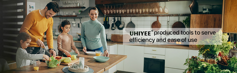 Can Opener Manual Heavy Duty, UHIYEE Hand Held Can Openers for Seniors with Comfort Grip Sharp Blade, Solid Steel Hand Manual Can Open with Magnet for Kitchen Camping, Black