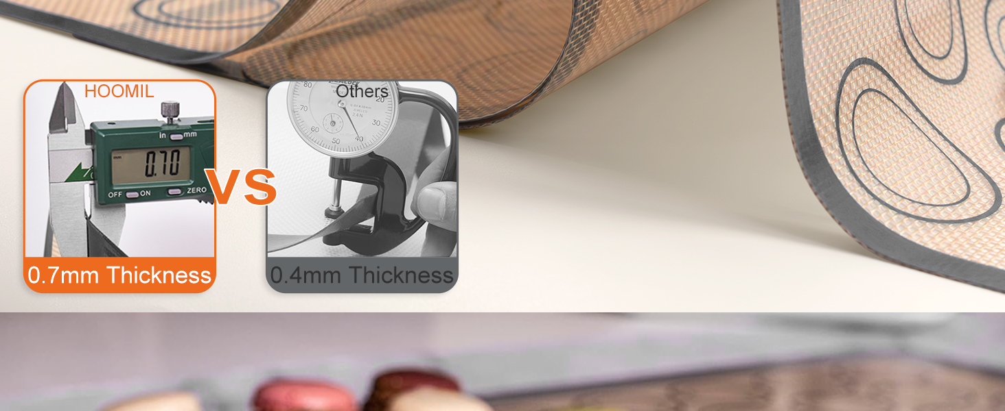 HOOMIL Macaron Silicone Baking Mats, 13