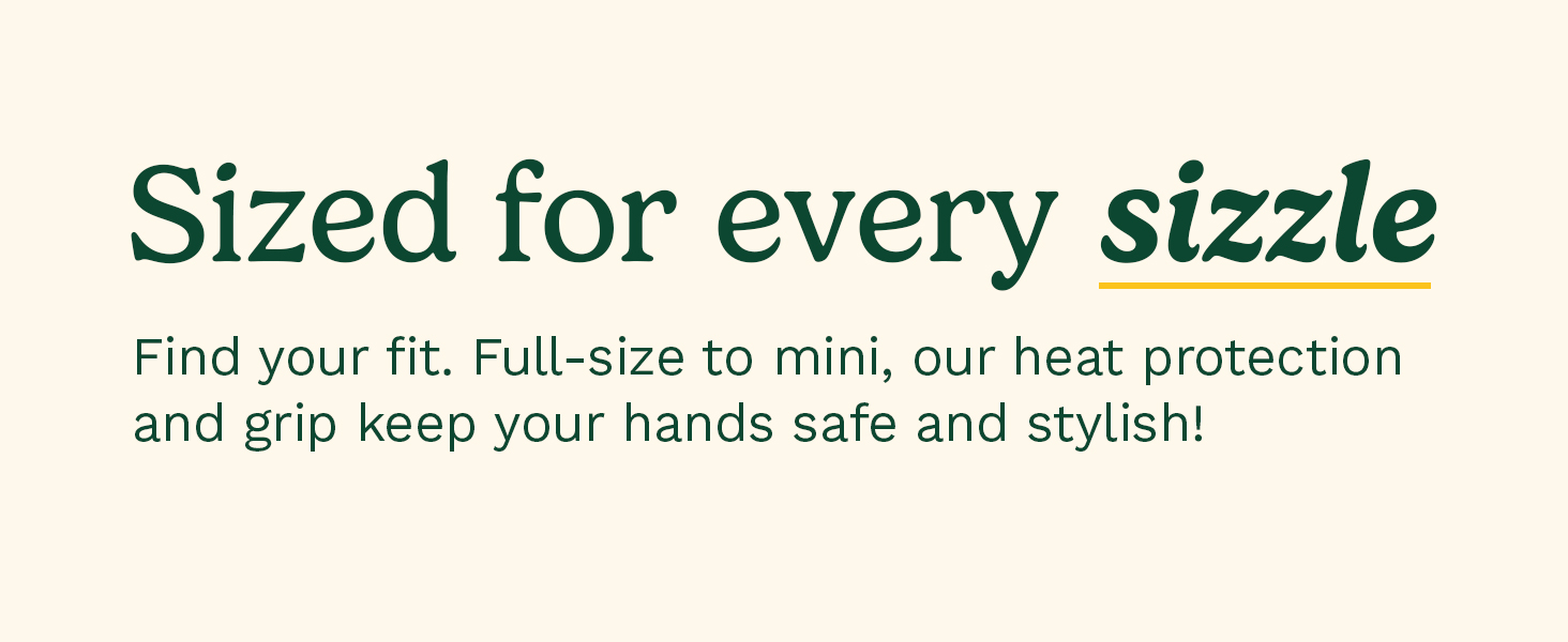 Cuisinart Heritage Mini Oven Mitts – 5.5” x 7” Heat-Resistant Kitchen Mitts for Oven with Non-Slip Neoprene Palm, Cotton Filling, and Faux Leather Loop – Durable Oven Mitt Set for Cooking & Baking