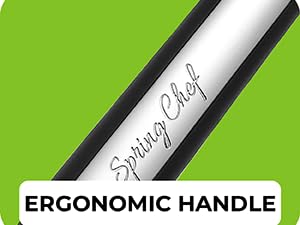 Spring Chef Heavy Duty Metal Ice Cream Scoop - Dishwasher Safe Ice Cream Scooper, Commercial Icecream Scoop Spade, Professional Kitchen Tool for Gelato, Melon, Sundae, Cookie Spoon - Black