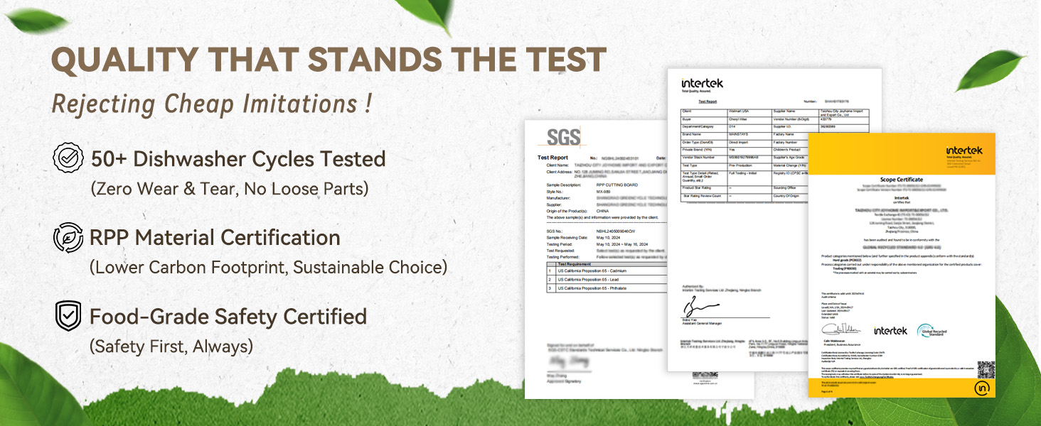 Empune Plastic Cutting Board Set, Recycled Plastic Cutting Boards for Kitchen (Set of 3), Dishwasher Safe Large Chopping Board with Holder, Non-slip Feet and Juice Grooves, Nonporous, Grey