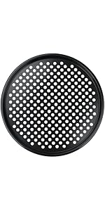 Round Pizza Pan for Oven,13 Inch Pizza Pan Compatible with Breville Smart Oven BOV800PP BOV800XL, Non-Stick Round Baking Pan Replacement for Breville Smart Oven Air Fryer Pro Accessories, Black