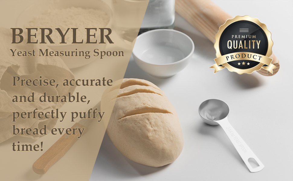 1PCS Yeast Measuring Spoon, Stainless Steel 2-1/4 Teaspoons, 2.25tsp, 0.25 Ounces