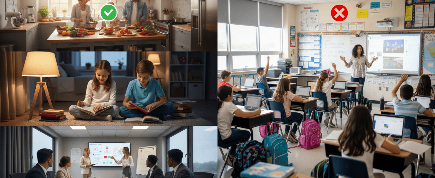 Searon Magnetic Visual Timer, Quiet Dial Timer with LED Alert, Easy Time Management for Kitchen & Kids, Compact 3.15 Inch (Blue)