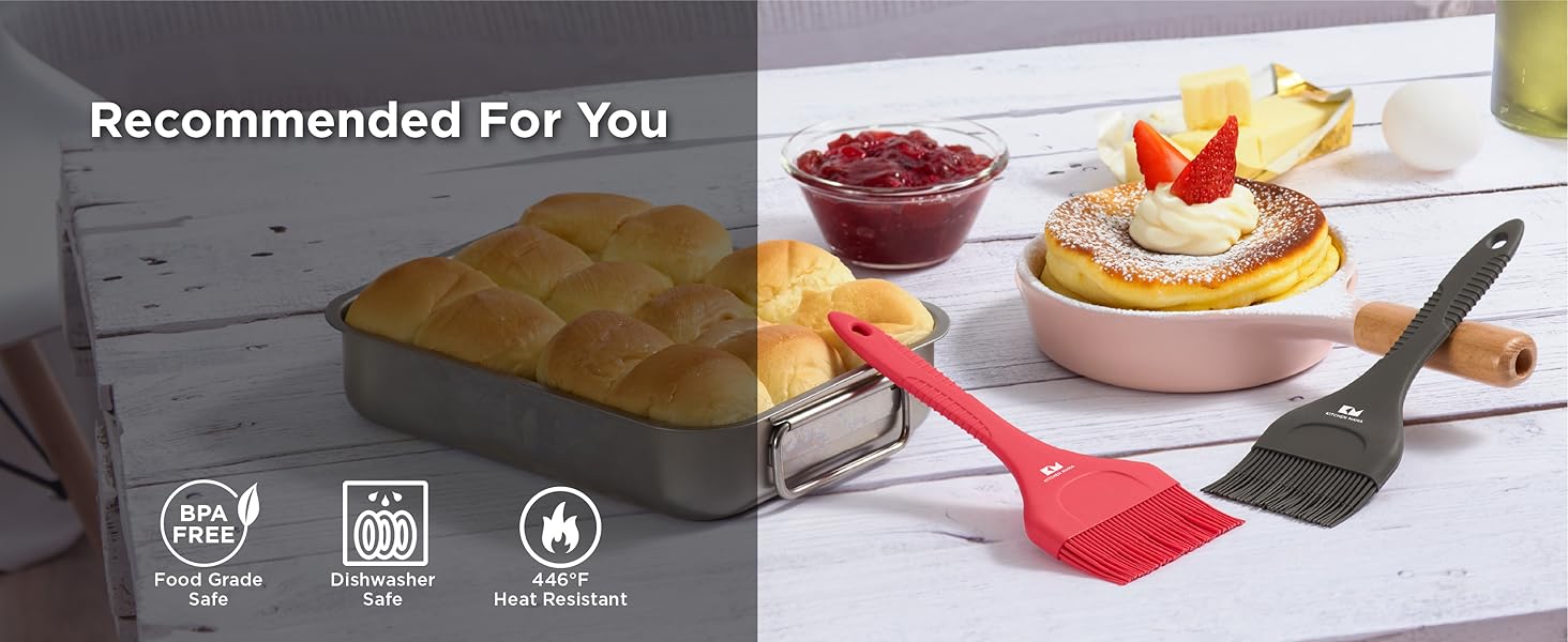 Kitchen Mama Silicone Pot Holders - Heat Resistant, Non-Slip Surface, Dual Pocket Design with Soft Cotton Lining, Safe, Durable, Stylish, Practical for Everyday Use Hot Oven, Bowl, Pan (Red)