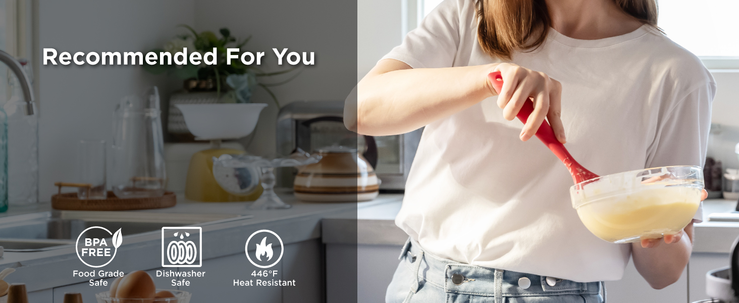 Kitchen Mama Silicone Pot Holders - Heat Resistant, Non-Slip Surface, Dual Pocket Design with Soft Cotton Lining, Safe, Durable, Stylish, Practical for Everyday Use Hot Oven, Bowl, Pan (Red)