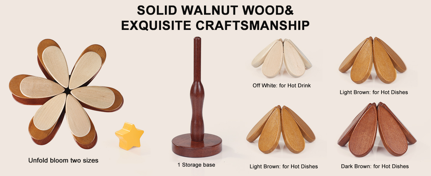 Wooden Trivets for Hot Dishes, Trivet Tree Christmas Tree Trivet Coasters Set of 4 for Hot Pot Pans Bowls Drinks Plates, Table Decor Coaster for Home and Restaurant