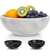 Gusto Nostro White Marble Coasters Set of 4 - Luxury Natural Stone Coasters for Drinks - Genuine Marble Kitchen Accessories, Round Artisanal Stone Coaster for Kitchen Counter, Coffee Table, Home Decor