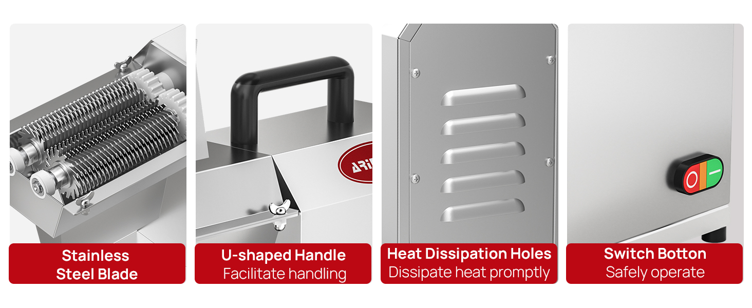 Commercial Meat Tenderizer,450W Electric Meat Tenderizer Machine – Heavy Duty Stainless Steel Kitchen Tool with 54 Blades for Beef, Pork, Chicken, Fish – Output, Reverse Function