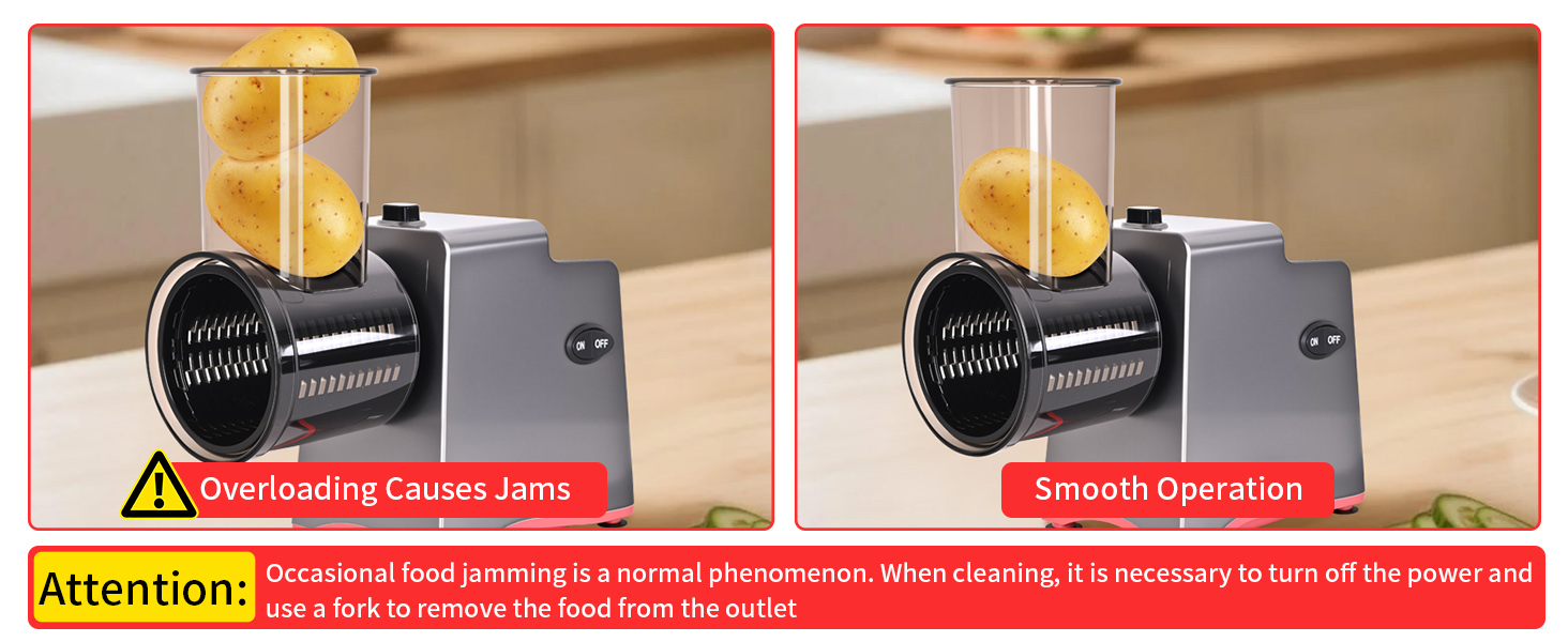 Electric Cheese Grater, 250W Electric Professional Salad Maker & Vegetable Slicer Shredder, 7-in-1 Electric Food Graters Machine with Widened Feeding Port for Block Cheese, Vegetables & Fruits