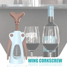 Press Extract Wine Opener Bottle Opener for Seniors Stainless Wing Corkscrew Easy to Use