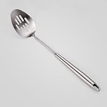 304 Stainless Steel Cooking Utensils Set, Stainless Steel Kitchen Utensils, 12 PCS Long Large Metal Cooking Utensil Tools Set, Potato Masher, Fork, Tongs, Pasta, etc (Dishwasher Safe)