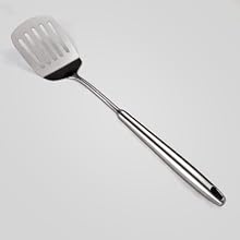 304 Stainless Steel Cooking Utensils Set, Stainless Steel Kitchen Utensils, 12 PCS Long Large Metal Cooking Utensil Tools Set, Potato Masher, Fork, Tongs, Pasta, etc (Dishwasher Safe)