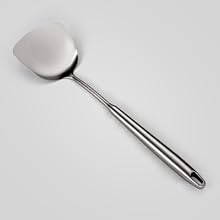 304 Stainless Steel Cooking Utensils Set, Stainless Steel Kitchen Utensils, 12 PCS Long Large Metal Cooking Utensil Tools Set, Potato Masher, Fork, Tongs, Pasta, etc (Dishwasher Safe)