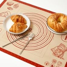 Silicone Baking Pastry Dough Mat - 28x20Inch Extra Large Cookie Bread Rolling Mats Sheet, Nonstick Kitchen Counter Kneading Board, Thick Reusable Pie Cookies Pizza Fondant Making Matt with Measurement
