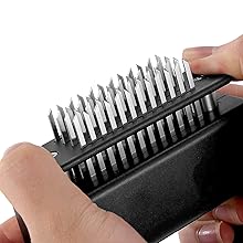MANJIA Meat Tenderizer Needle Stainless Steel Hand Held, Blade Tenderizer for Meat, Meat Tenderizer Tool for Tenderizing Chicken, Steak, BBQ（Ultra Sharp 48 Blades Kitchen Cooking Tool）