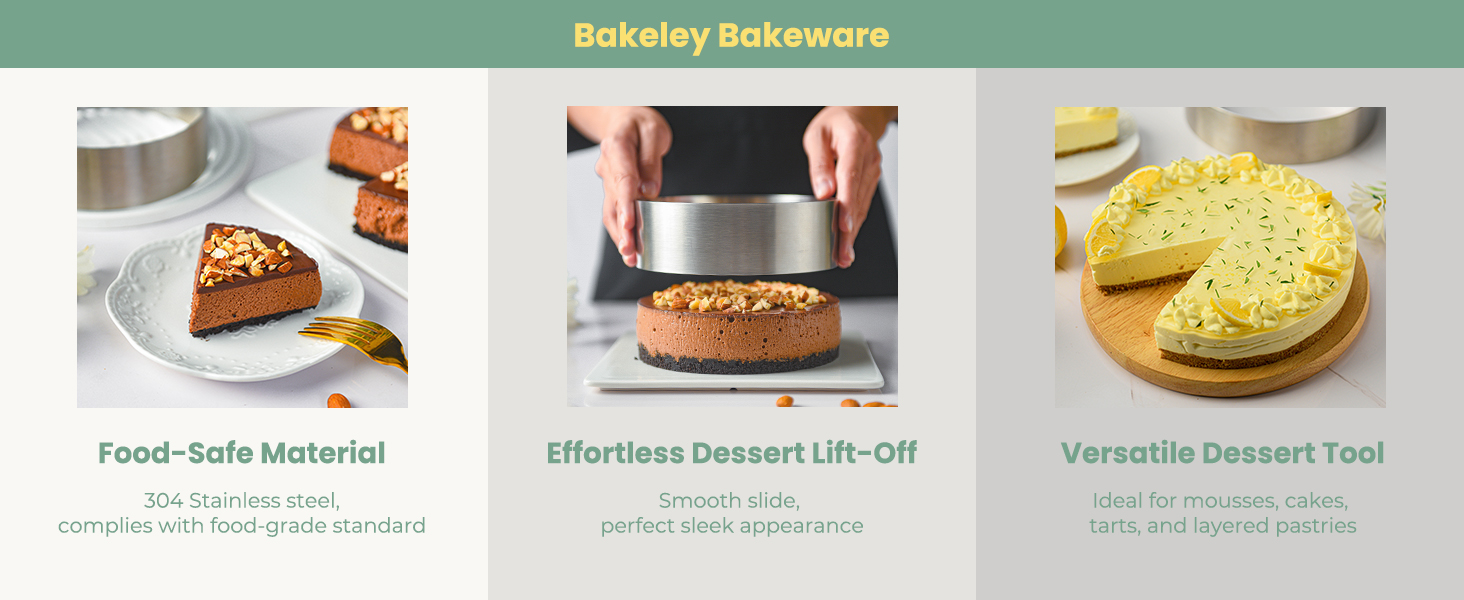 6 inch Stainless Steel Cake Mold, Dishwasher Safe Cake Ring Mold for Baking, Design for Valentine's Day Decorations & Home Baking