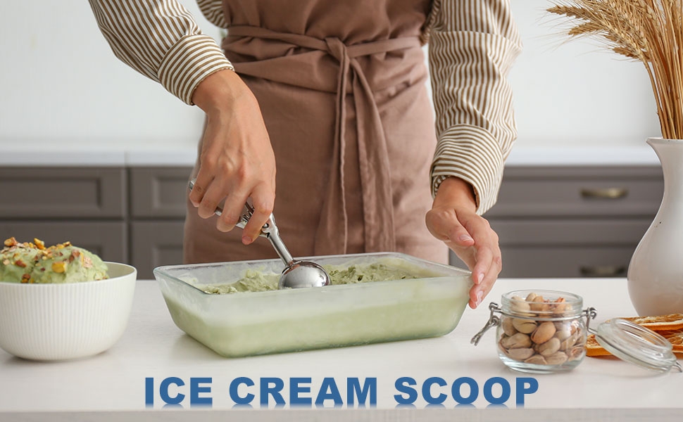 uxcell 2pcs Cookie Scoops, Ice Cream Scoop with Trigger for Baking Cookie Dough Rice Pudding Kitchen Gadget, Pink