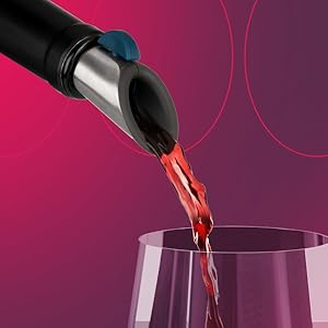 Innovine Drip Stop Pour Spout, Reusable Wine Pourer, Durable Construction with Rubber Base, Perfect for White and Red Wines, Home Bar Accessories, Kitchen Essentials, Barware, Set of 2