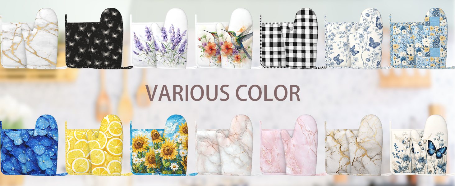 Oven Mitts and Pot Holders White Gold Marble Abstract Silicone Kitchen Accessories Set of 2 Heat Resistant Long Gloves Potholder Non-Slip Grip for Chef Cooking,Baking,Grilling,BBQ