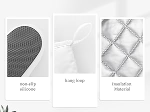 Oven Mitts and Pot Holders White Gold Marble Abstract Silicone Kitchen Accessories Set of 2 Heat Resistant Long Gloves Potholder Non-Slip Grip for Chef Cooking,Baking,Grilling,BBQ