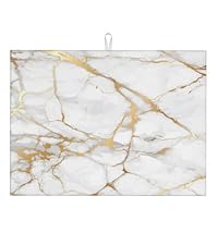 Oven Mitts and Pot Holders White Gold Marble Abstract Silicone Kitchen Accessories Set of 2 Heat Resistant Long Gloves Potholder Non-Slip Grip for Chef Cooking,Baking,Grilling,BBQ