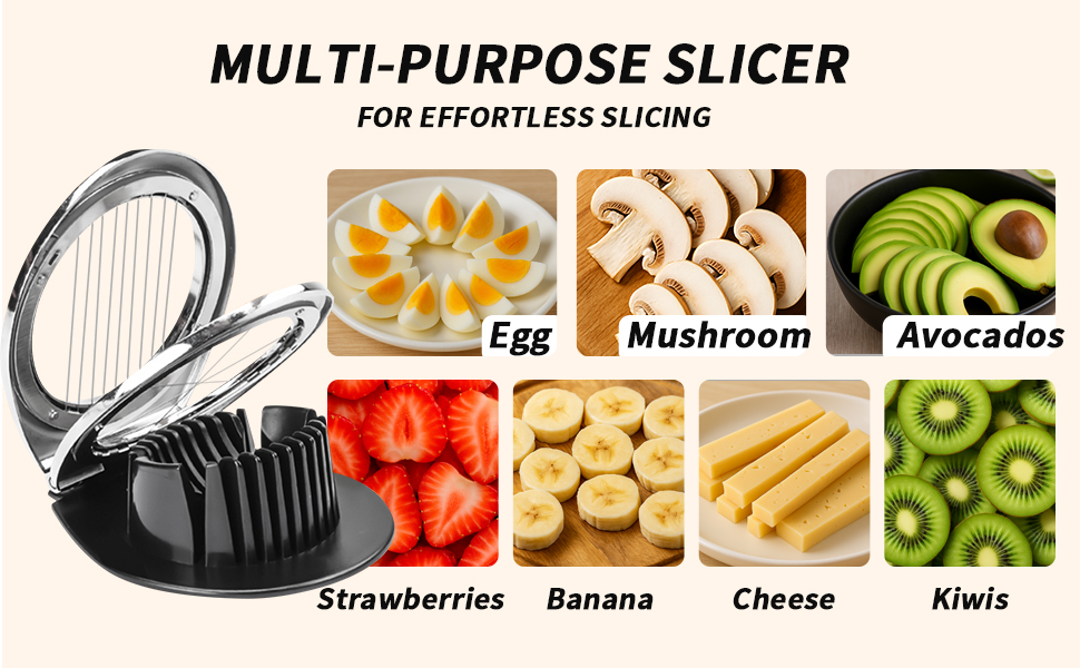 Egg Slicer for Hard Boiled Eggs,Egg Cutter,Strawberry Slicer,Heavy Duty Aluminium Tomato Slicer,Stainless Steel Wire Multipurpose, Dicer for Soft Fruit Mushroom,Suitable for Home, Picnics