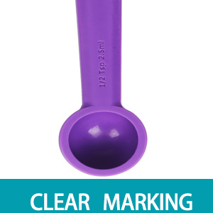 Silicone Measuring Spoons Set of 5, Assorted Colors