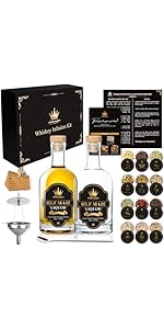 Cocktail Mixing Glass Kit, 24 OZ Crystal Stirring Glass with Stainless Steel Bar Tools – 2 OZ 1 OZ Jigger, Muddler, Strainer, Spoon, Recipe – Bartender Gifts for Men, Elegant Barware for Home & Party