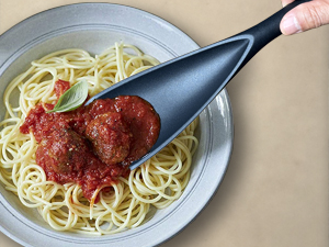 Silicone Spatula Spoon, Great for Both Cooking and Serving Durable BPA-Free Matte Black Silicone, Seamless Design, Safe for Nonstick Cooking Surfaces, 2-Pcs, Gray