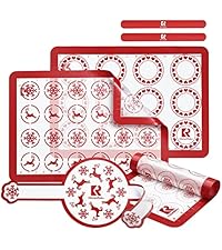 Cook's Aid Silicone Pastry Mat Extra Large with Measurements 26''x16'' for Reusable,Non-slip Silicone Baking Mat, Counter, Dough Rolling, Oven Liner,Fondant/Pie Crust,Dark Gray