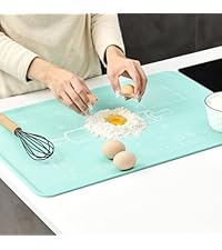 Cook's Aid Silicone Pastry Mat Extra Large with Measurements 26''x16'' for Reusable,Non-slip Silicone Baking Mat, Counter, Dough Rolling, Oven Liner,Fondant/Pie Crust,Dark Gray