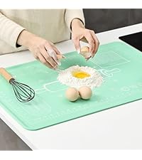 Cook's Aid Silicone Pastry Mat Extra Large with Measurements 26''x16'' for Reusable,Non-slip Silicone Baking Mat, Counter, Dough Rolling, Oven Liner,Fondant/Pie Crust,Dark Gray