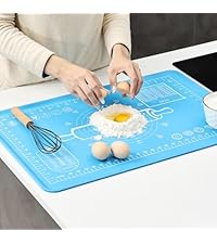 Cook's Aid Silicone Pastry Mat Extra Large with Measurements 26''x16'' for Reusable,Non-slip Silicone Baking Mat, Counter, Dough Rolling, Oven Liner,Fondant/Pie Crust,Dark Gray