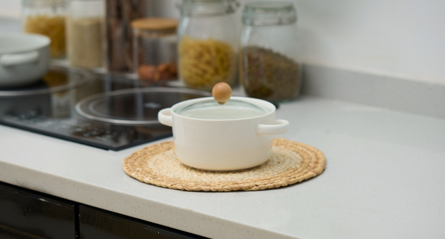 YANGQIHOME Boho Placemats Set of 6, Farmhouse Rustic Woven Placemats for Dining Table Decor, Handmade Braided Place Mats in Natural Cotton Jute and Water Straw for Kitchen Table