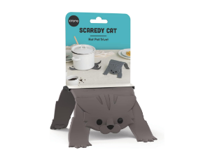 OTOTO Muscateers Bundle of Mary Cat, Katie, Kitty - Jar Scraper Spatula, Soup Ladle, Pizza Cutter - Cute Kitchen Accessories, Spooky Gothic Cat Gifts for Women, Kitchen Gifts, Halloween Gifts