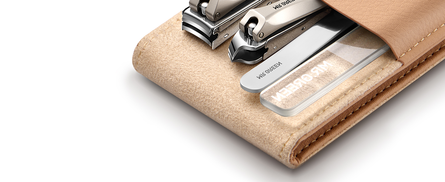 MR.GREEN 4Pcs Nail Clippers Set, Upgraded Anti-Splash Nail Clippers with Nail File and Tweezers, Professional Fingernail Toe Nail Clippers, Portable Manicure Nail Kit with Premium Case for Men& Women