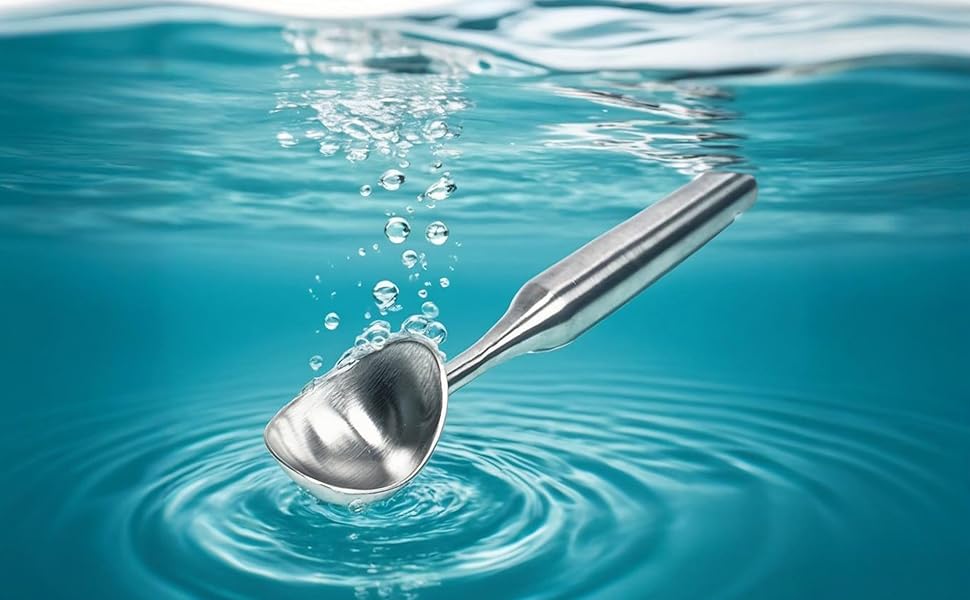 Stainless Steel Ice Cream Scoop - Heavy Duty Heater with Ergonomic Grip, Dishwasher Safe - Best for Ice Cream & Cookie Dough, Silvery, 1Pcs