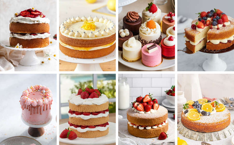 HUAKENER 4 Inch Cake Pan, 4 Pack Silicone Cake Molds with 100 Pieces Parchment Paper, Nonstick Round Cake Pan for Smash Cakes, Layer Cakes, Cheese Caks, Chocolate Cakes